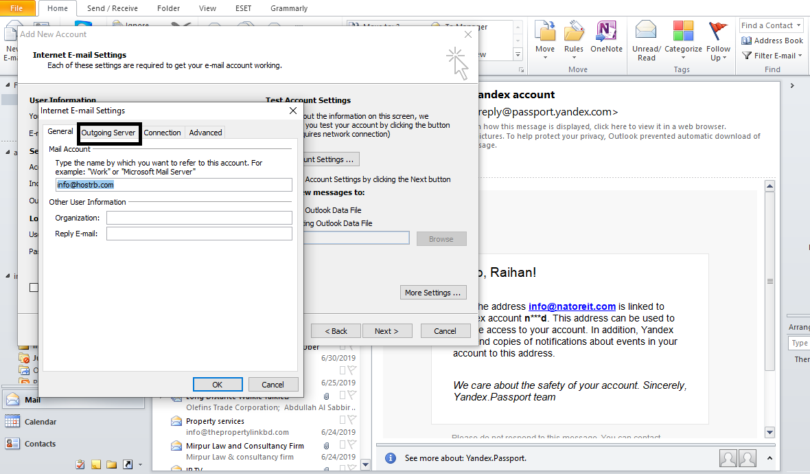 How to setup Outlook webmail